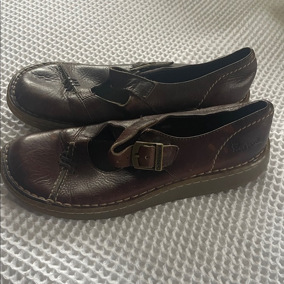 Dr. Martens Shoes - Dr. Martens VTG Brown Leather Women's Mary Jane Shoes